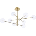 Ideal Lux - Suspension-barre LED EQUINOXE 8xG4/2W/230V d. 128 cm laiton/transparent